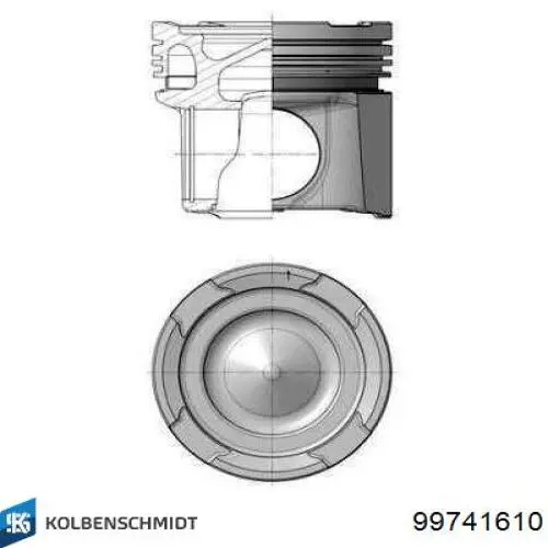 Купити 0624113 Opel Поршень в комплекті на 1 циліндр, 2-й ремонт (+0,50)