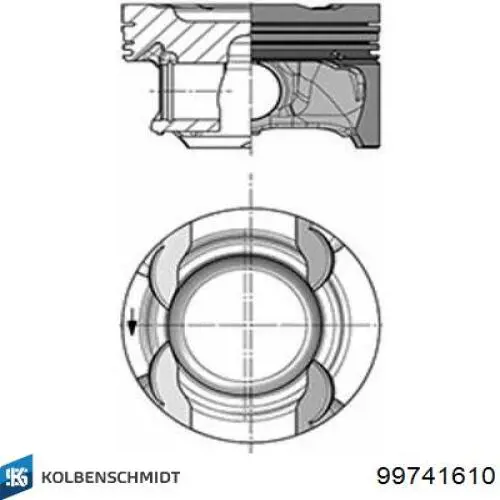 Поршня, 2-й ремонт (+0,50) Opel 0624113 ціна, від 67.05 USD