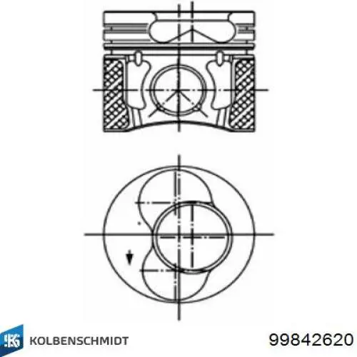 Поршня, 2-й ремонт (+0,50) Chrysler 1029056010 ціна, від 144.14 USD