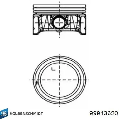 Поршня, 2-й ремонт (+0,50) Kolbenschmidt 99913621 ціна, від 84.72 USD