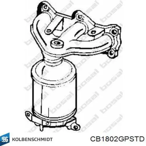 Вкладиші колінвала, шатунні, комплект, стандарт (STD) CB1802GPSTD Kolbenschmidt