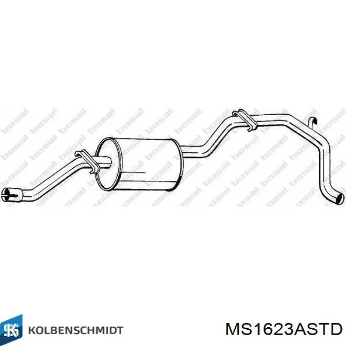 Вкладиші коленвала, корінні, комплект, стандарт (STD) Kolbenschmidt MS1623ASTD ціна, від 20.97 USD