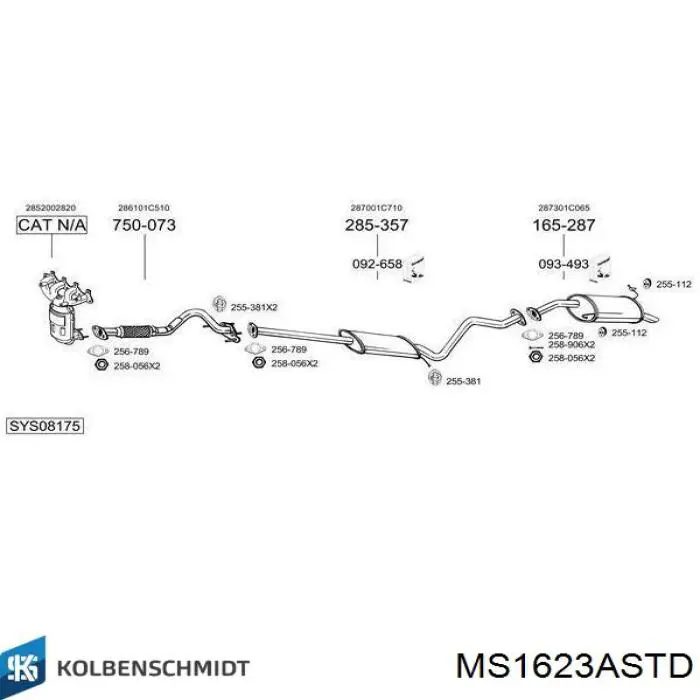 MS1623ASTD Kolbenschmidt Підшипник ковзання клонували