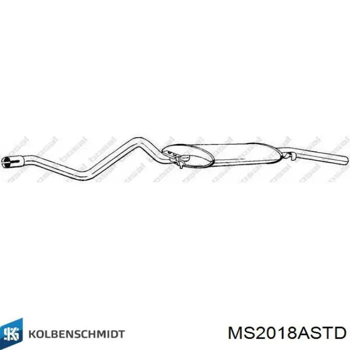 Вкладиші колінвала, корінні, комплект, стандарт (STD) MS2018ASTD Kolbenschmidt