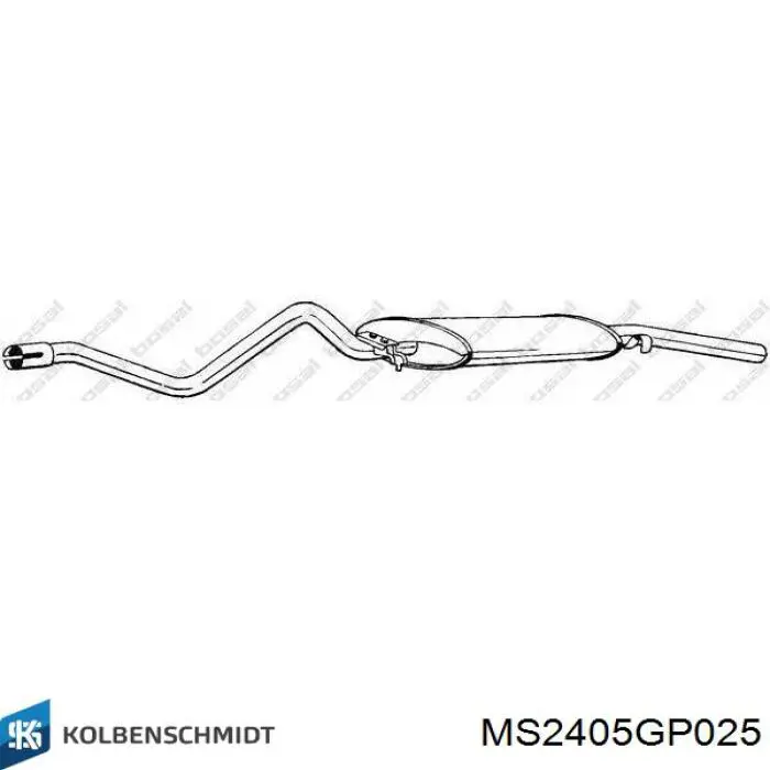 MS2405GP025 Kolbenschmidt вкладиші колінвала, корінні, комплект, 1-й ремонт (+0,25)