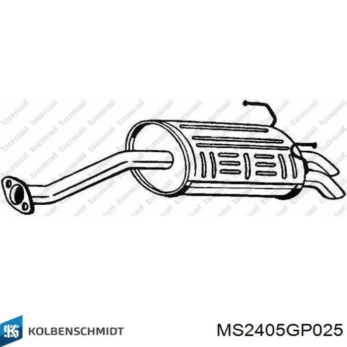 Купити MS2405GP025 Kolbenschmidt Вкладиші колінвала, корінні, комплект, 1-й ремонт (+0,25)