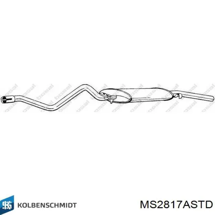 Вкладиші коленвала, корінні, комплект, стандарт (STD) Kolbenschmidt MS2817ASTD ціна, від 23.51 USD