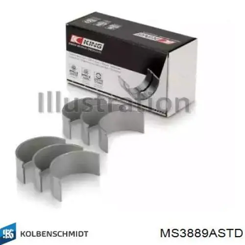 MS3889ASTD Kolbenschmidt вкладиші колінвала, корінні, комплект, стандарт (std)