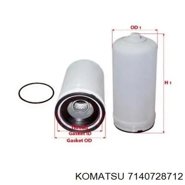 Фільтр гідравлічної системи Komatsu 7140728712 ціна, від 87.65 USD