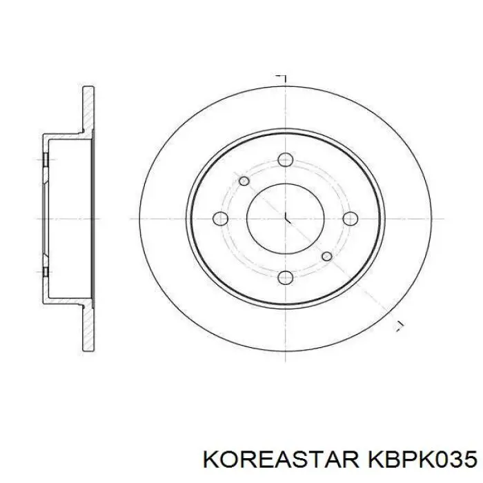 Задні гальмівні колодки KBPK035 Koreastar