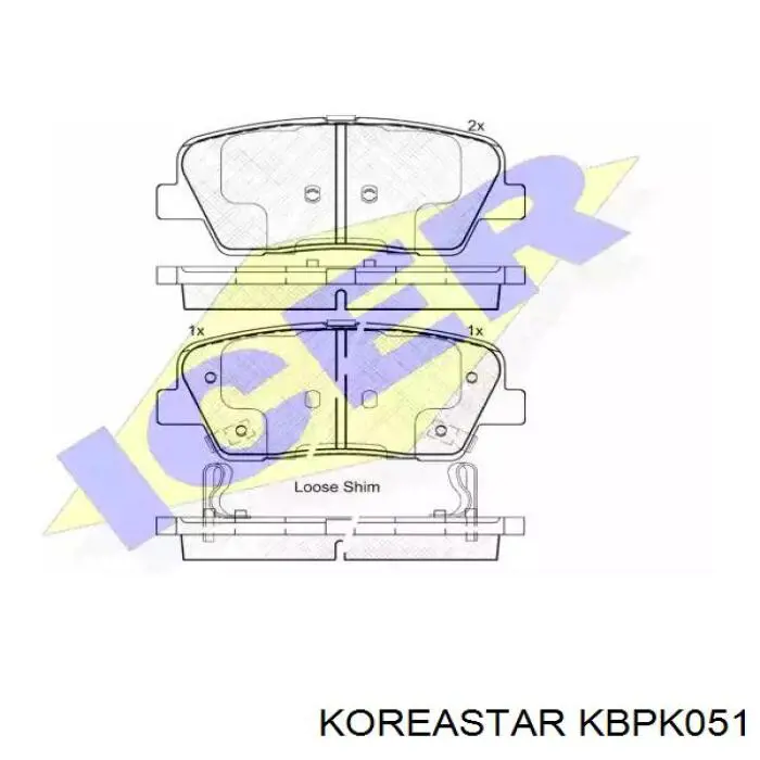 Купити KBPK051 Koreastar Задні колодки