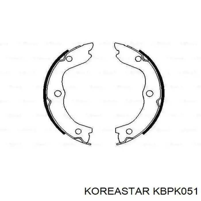 Задні гальмівні колодки KBPK051 Koreastar