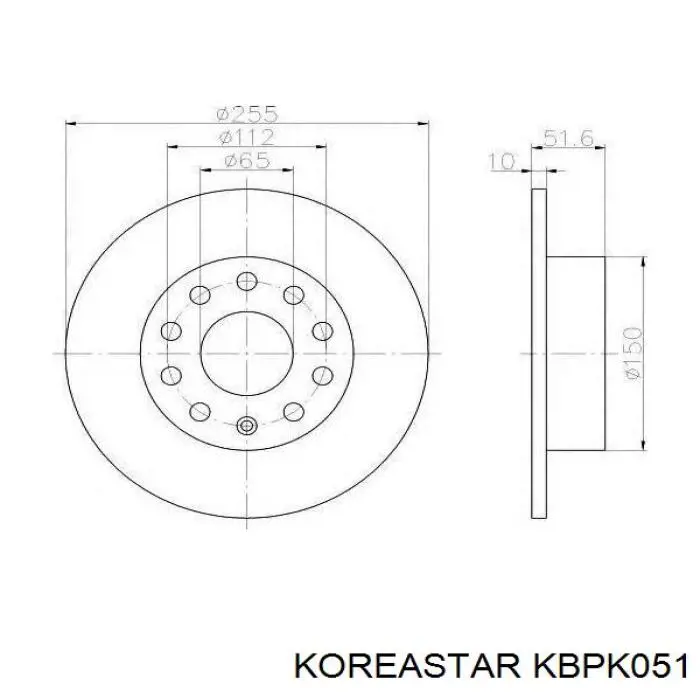 Задні гальмівні колодки Koreastar KBPK051 ціна, від 19.40 USD
