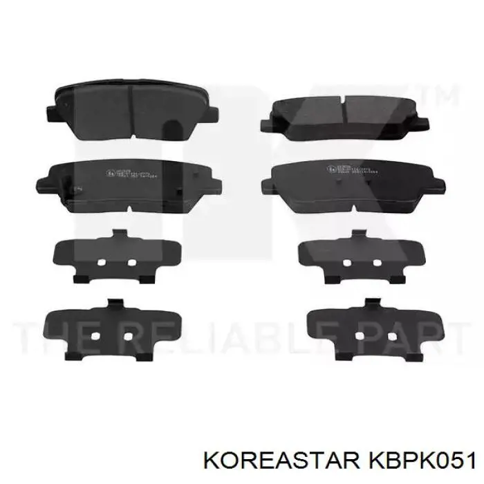 KBPK051 Koreastar Колодки гальмівні задні, дискові