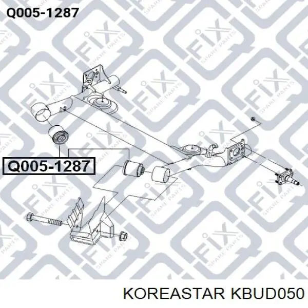 Сайлентблок задньої балки/підрамника KBUD050 Koreastar