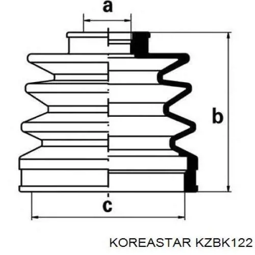 Купити KZBK122 Koreastar Пильник шарніра приводу