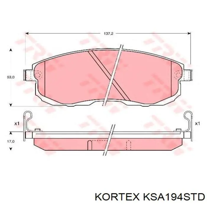 Амортизатор передній, лівий KSA194STD Kortex