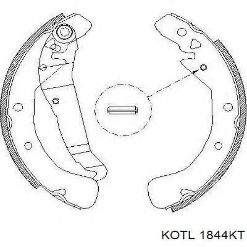 1844KT Kotl колодки гальмові задні, дискові