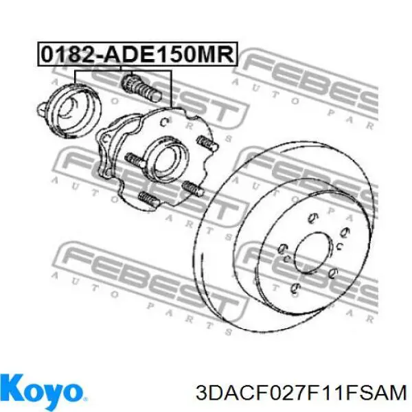 Задня маточина 3DACF027F11FSAM Koyo