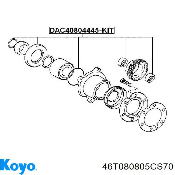 Купити 46T080805CS70 Koyo Підшипник задньої ступиці
