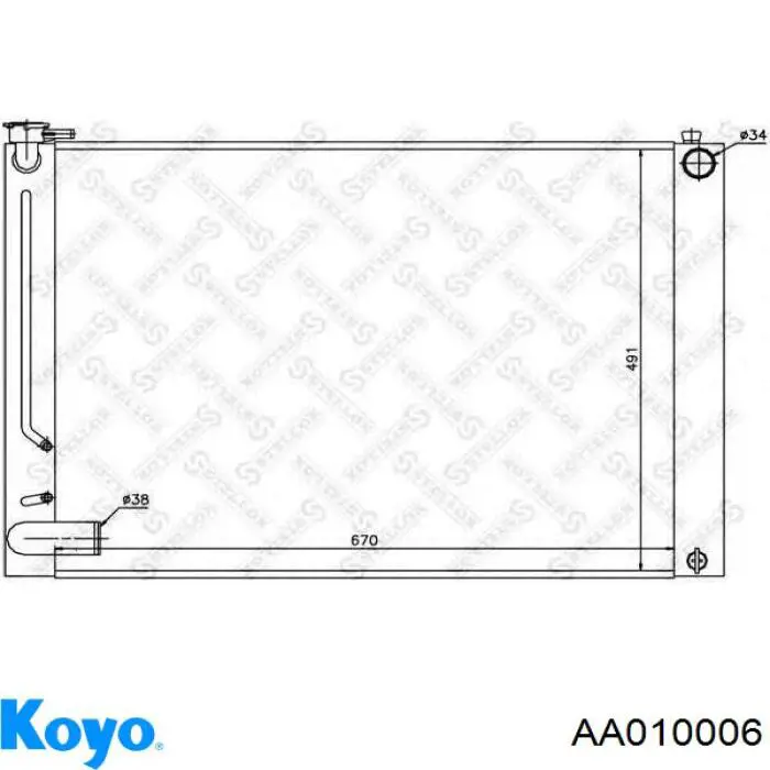 AA010006 Koyo радіатор охолодження двигуна