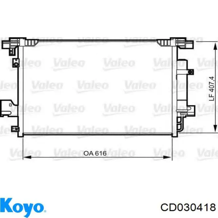 Конденсатор кондиціонера Koyo CD030418 ціна, від 72.97 USD