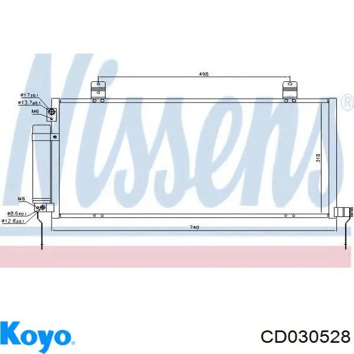 Конденсатор кондиціонера Koyo CD030528 ціна, від 70.49 USD