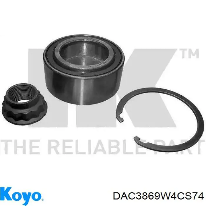 Купити DAC3869W4CS74 Koyo Підшипник ступиці передньої