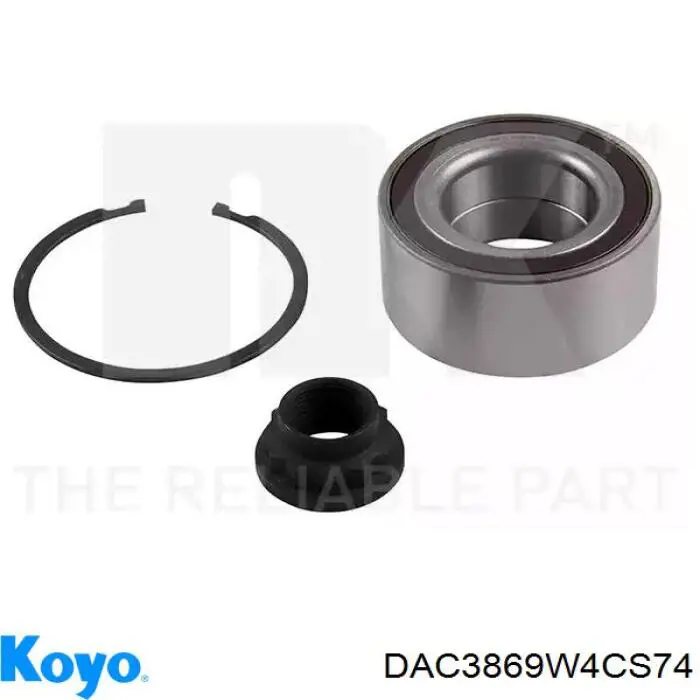 Комплект підшипник маточини передньої Koyo DAC3869W4CS74 ціна, від 22.79 USD