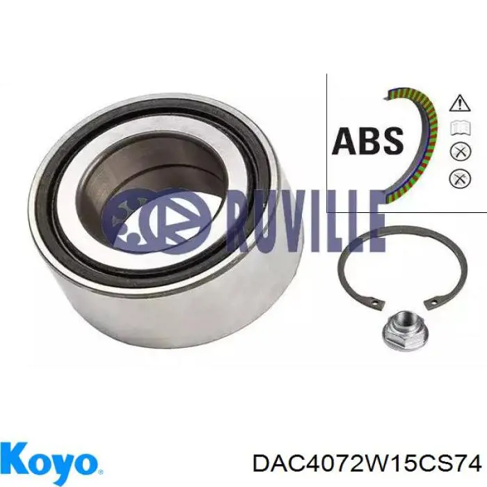 DAC4072W15CS74 Koyo Підшипник маточини передньої