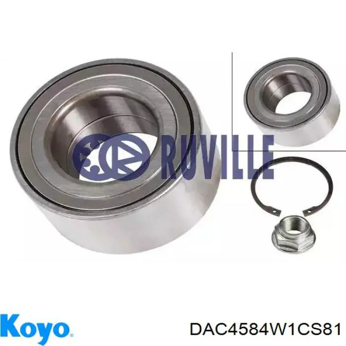 Купити DAC4584W1CS81 Koyo Підшипник ступиці передньої