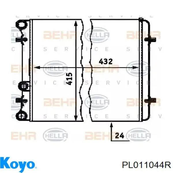 Радіатор PL011044R Koyo