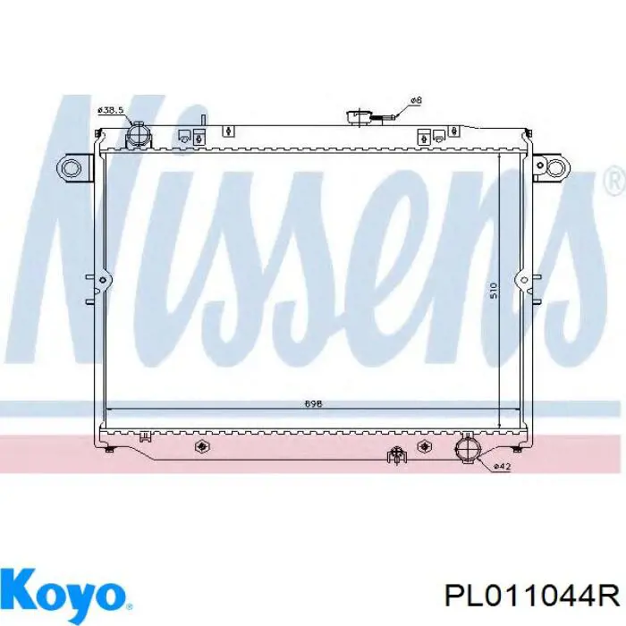 Радіатор основний Koyo PL011044R ціна, від 155.64 USD