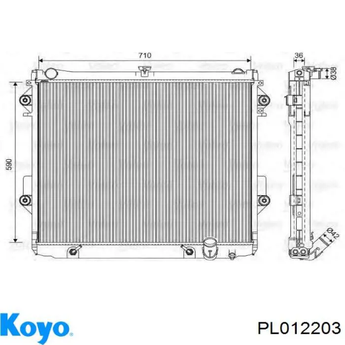 PL012203 Koyo Радіатор охолодження двигуна