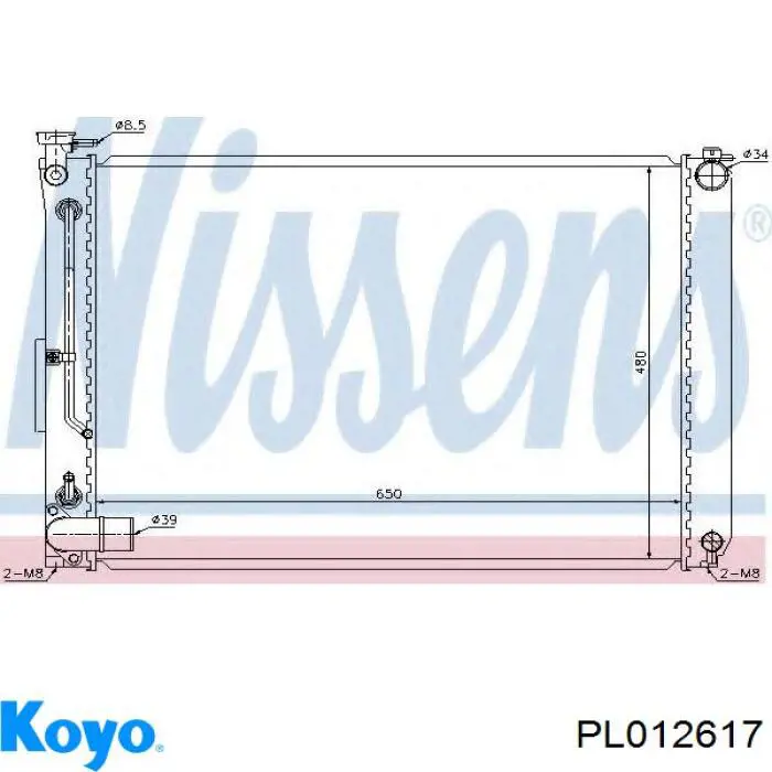 Купити PL012617 Koyo Радіатор двигуна