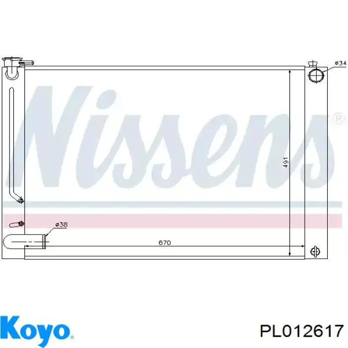 Радіатор основний Koyorad PL012188 ціна, від 171.17 USD