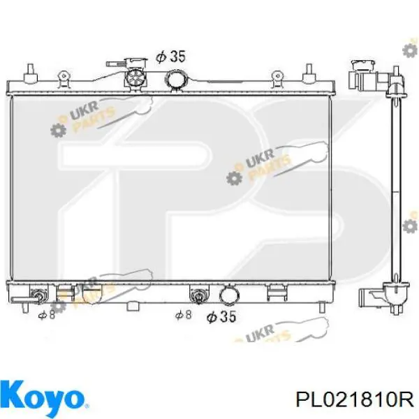 Радіатор охолодження двигуна 21460ZW40B Nissan