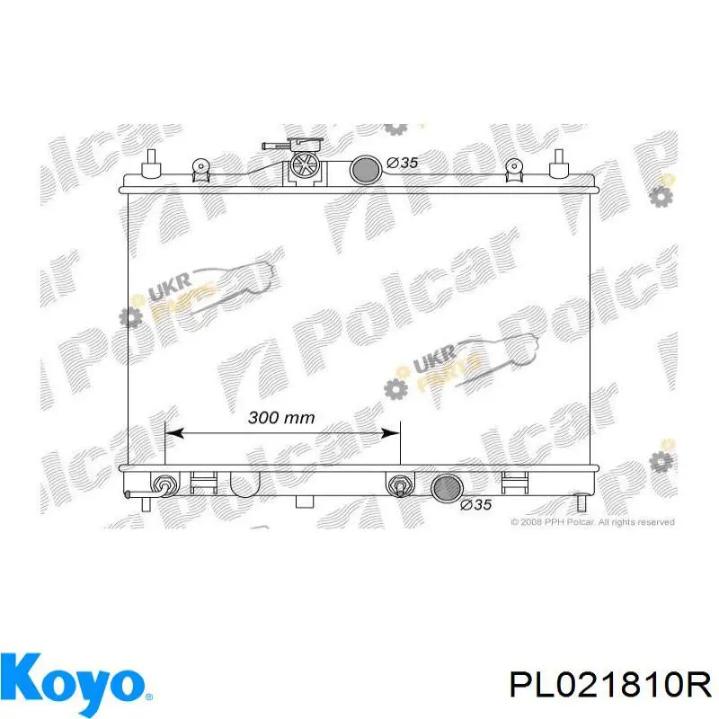 Радіатор основний Koyo PL021810R ціна, від 72.47 USD