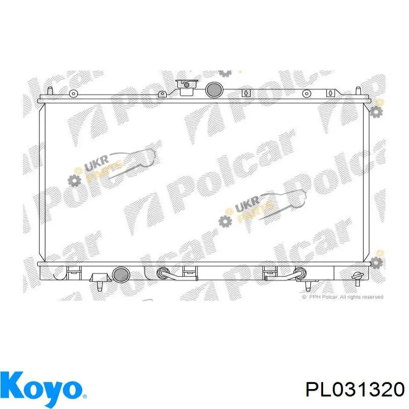 Радіатор PL031320 Koyo