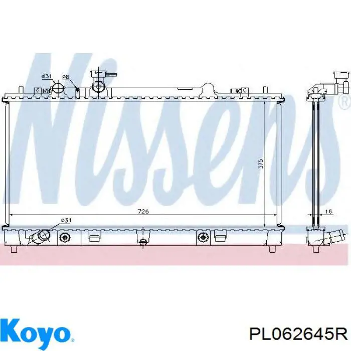 Купити 8MK376750271 HELLA Радіатор двигуна