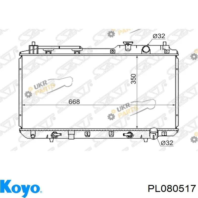 RA68101A Signeda Радіатор охолодження двигуна