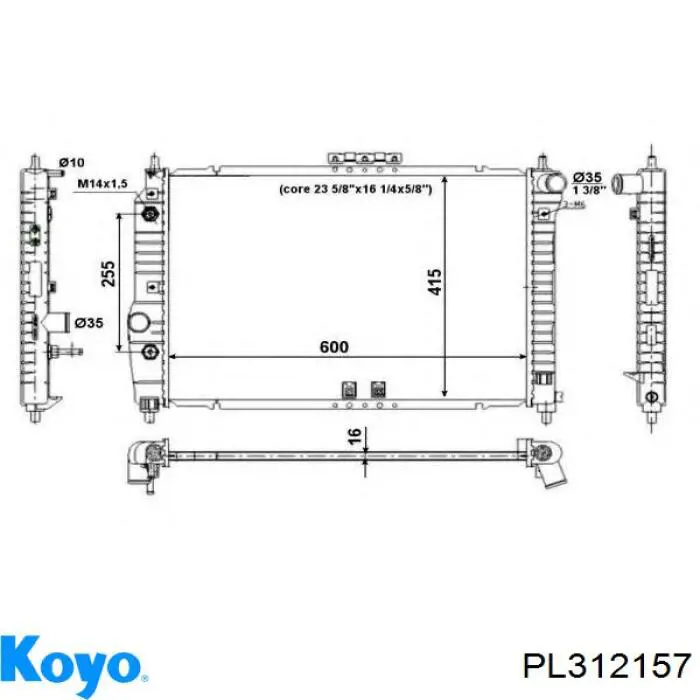 Купити 96817344 Halla Радіатор двигуна