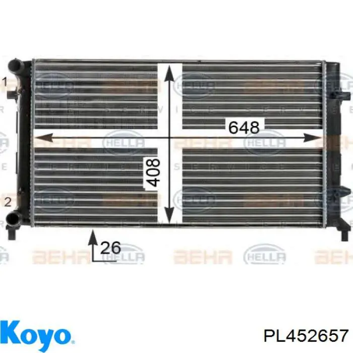 PL452657 Koyo Радіатор охолодження двигуна