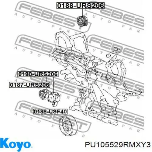 1660438010 Toyota Ролик приводного ременя, паразитний