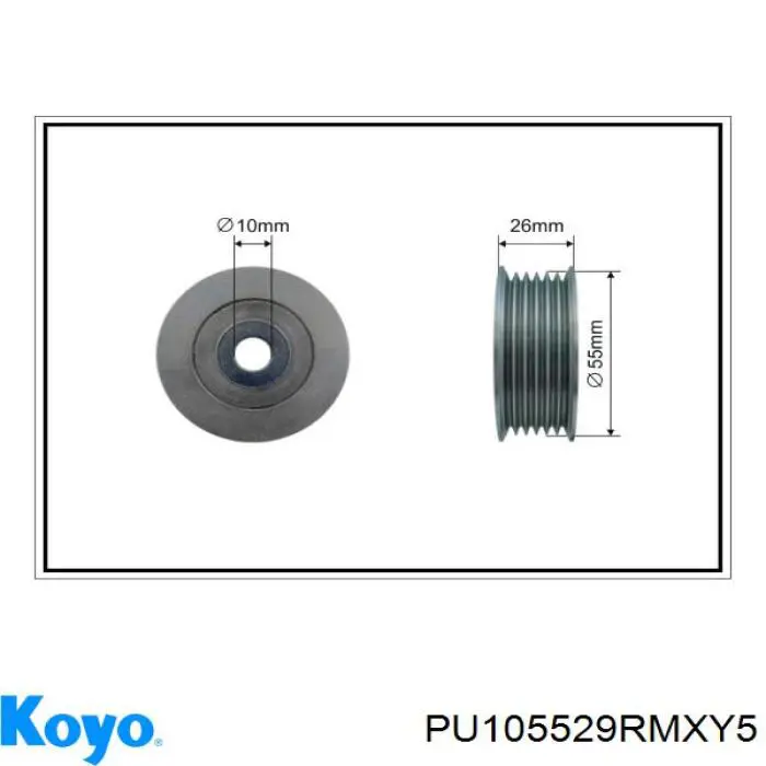 PU105529RMXY5 Koyo ролик приводного ременя, паразитний