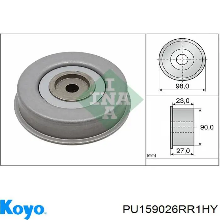 Натяжний ролик Koyo PU159026RR1HY ціна, від 16.47 USD
