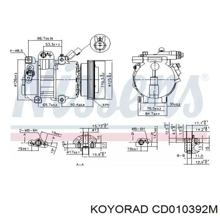 Купити CD010392M Koyorad Радіатор системи охолодження кондиціонера