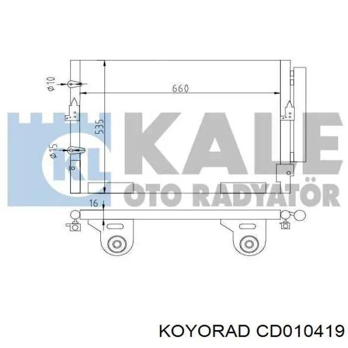 Конденсатор кондиціонера Koyorad CD010419 ціна, від 96.82 USD