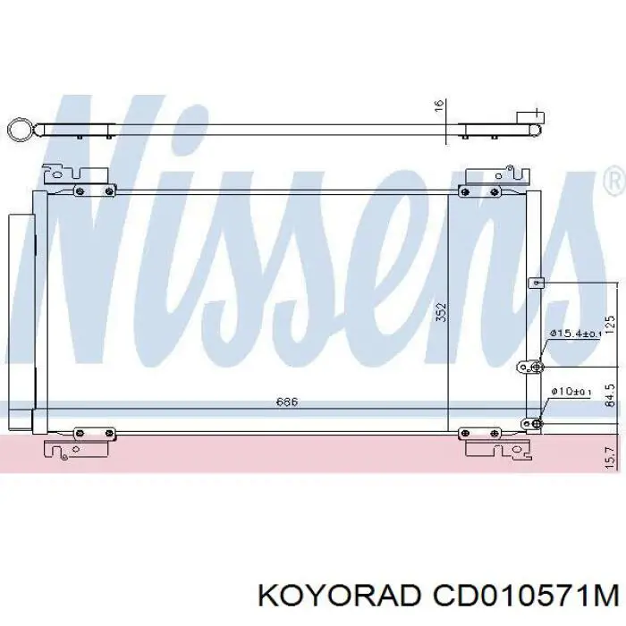 Радіатор кондиціонера CD010571M Koyorad