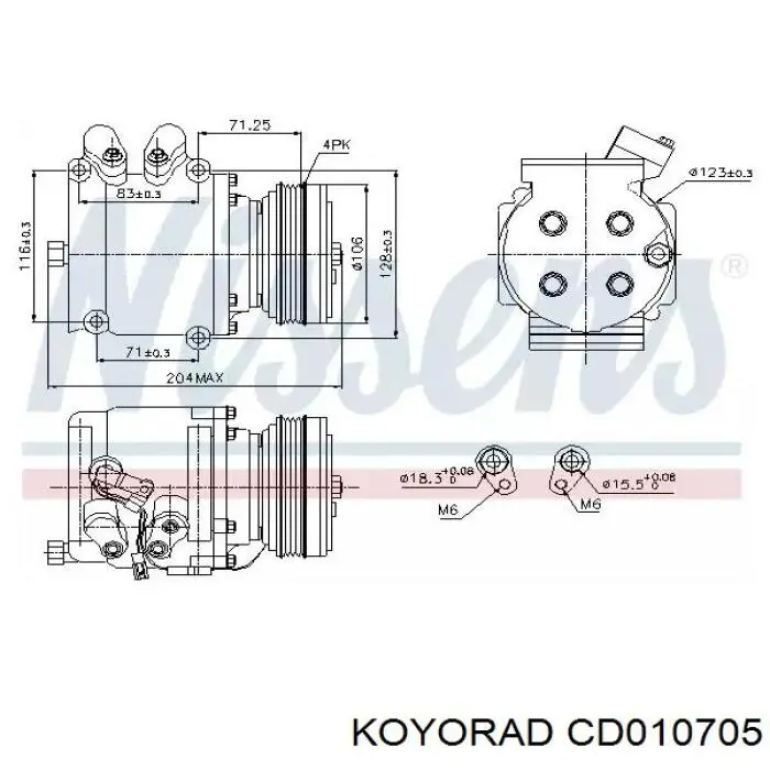 Купити CD010705 Koyorad Радіатор системи охолодження кондиціонера